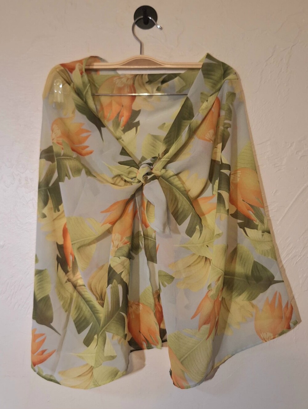 Tommy Bahama Bird Of Paradise Print Sheer Polyester Swimsuit Cover-up One Size